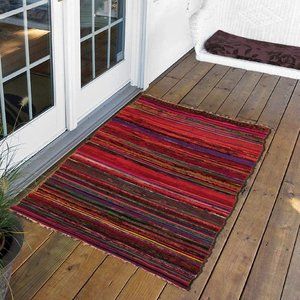 Chindi Cotton Rag Rugs 100% Eco-Friendly, 2-in-1 Reversible Multipurpose